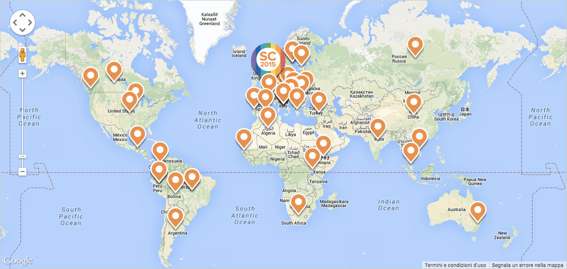 Eating City Summer Campus 2015 Participants Map