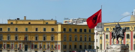 The city of Tirana in Albania