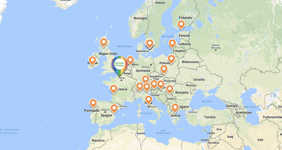 Eating City Summer Campus 2016 Participants Map